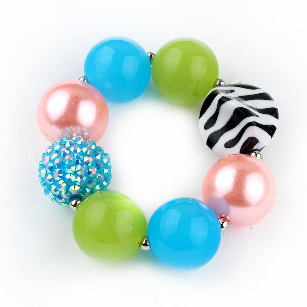 Adorable Chunky Beaded Bracelet Bangle - Free Shipping to N.A.
