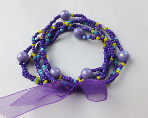 Mixed color strand bead bracelet - Free Shipping to N.A.