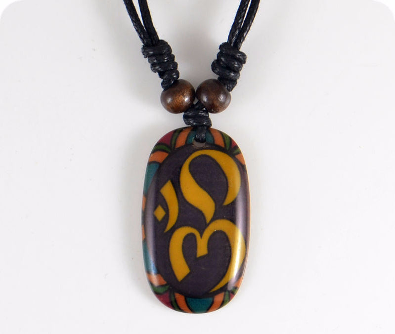 OM Hindu Buddhist  Resin Pendant & Necklace - Free Shipping Throughout North America - please allow 15-30 days