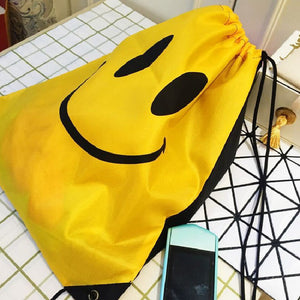 41cm Happy Face Waterproof Backpack Beach and Pool Drawstring Bag - Free Shipping N.A.