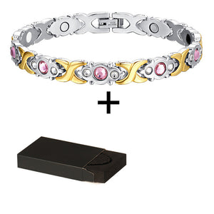 New!  Crystal Gem Girls and Women's Bracelet Stainless Steel. Free Shipping Throughout North America. Please allow 16-26 days for delivery