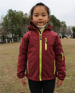 Kids Softshell Windbreaker Jacket Waterproof Free Shipping to N.A.