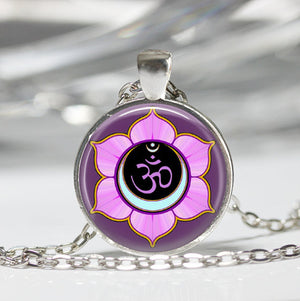 Om Symbol Necklace - free shipping throughout North America, please allow 15-21 days.