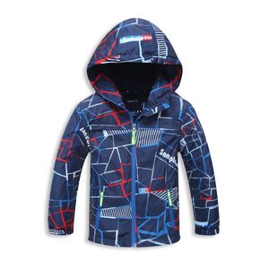 Spring and Fall Hooded Rain, Wind Jacket for Kids - Free Shipping to N.A.
