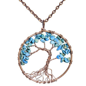 Tree Of Life Chakra Necklace and Pendant - Free shipping throughout North America - please allow 15-38 days