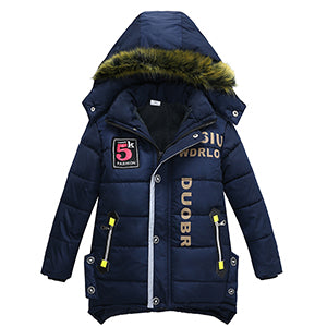 Hooded Warm Winter Boys Coat - Free shipping to North America